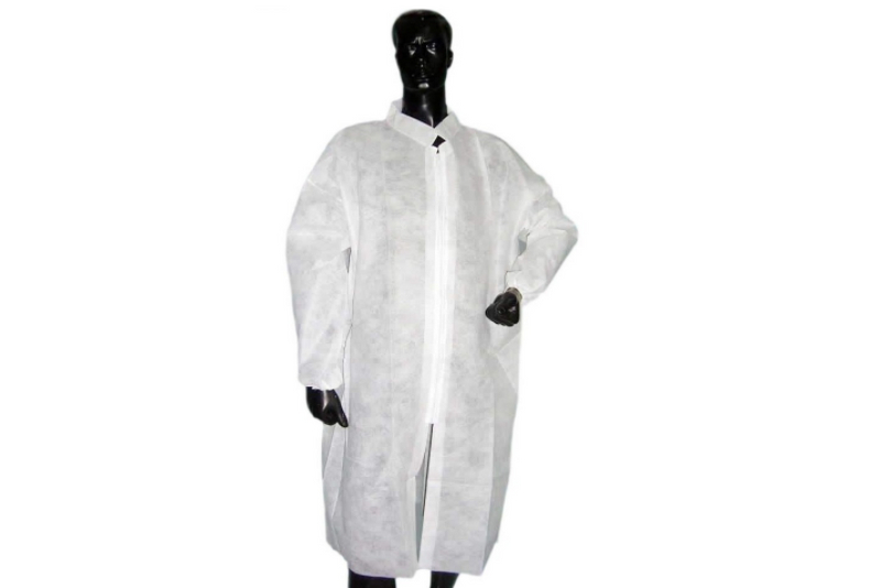 Blouse de laboratoire PP avec fermeture éclair