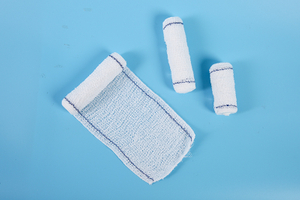 Bandage en crêpe élastique en élasthanne avec lignes rouges ou bleues