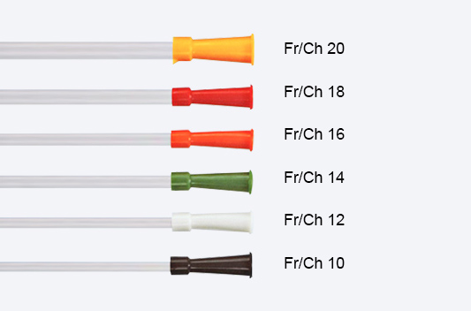 Taille du cath&eacute;ter Nelaton